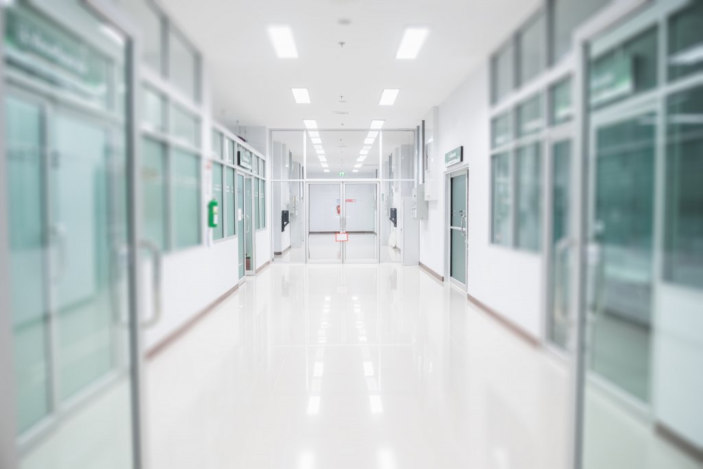 Hallway within a hospital or health system